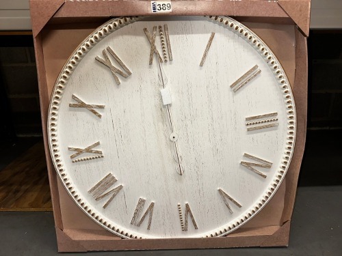 UNUSED 800mm WOODEN BOHEMIA WALL CLOCK