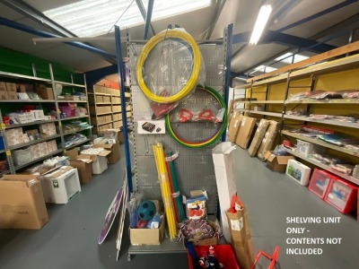 GREY RETAIL SHELVING MODULAR WALL UNIT
