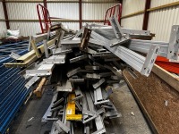 LARGE QUANTITY OF ASSORTED METAL SHELVING - 8