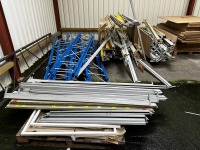 LARGE QUANTITY OF ASSORTED METAL SHELVING - 10