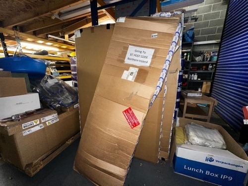 UNUSED 1800x1200 MOBILE SWIVEL DOUBLE SIDED WHITEBOARD FLATPACKED