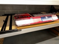 2No. TIERED METAL SHELVING UNITS & CONTENTS - 9