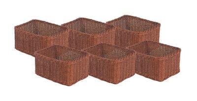 UNUSED MILLHOUSE SET OF 6 RATTAN LARGE DEEP BASKETS PRODUCT CODE: PT632