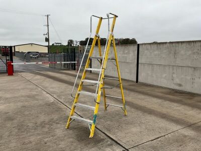 8 TREAD FIBRE GLASS STEP LADDER