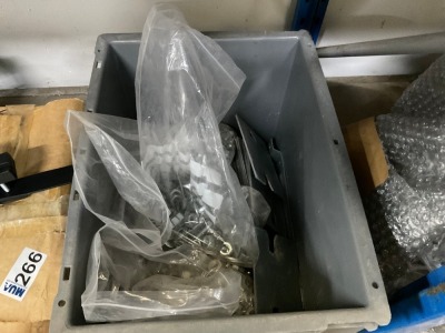 PLASTIC CRATE TO INC. ASSORTED, NUTS, BOLTS & BRACKETS
