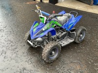 UNUSED 50cc 2 STROKE PETROL CHILDS QUAD & HELMET (BLUE) - 3