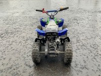 UNUSED 50cc 2 STROKE PETROL CHILDS QUAD & HELMET (BLUE) - 6