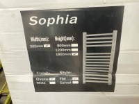 UNUSED SOPHIA 1800mm x 500mm CHROME TOWEL RAIL - 2