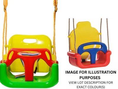 APPROX. 84No. BABY 3-PART SWINGS ODP5023 ASSORTED COLOURS LIME, YELLOW & RED