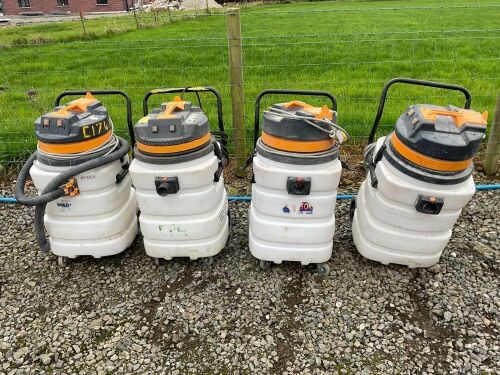 4No. ASSORTED INDUSTRIAL HOOVERS
