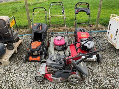 4No. ASSORTED PETROL LAWNMOWERS