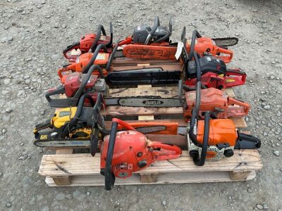 APPROX. 10No. ASSORTED PETROL CHAINSAWS