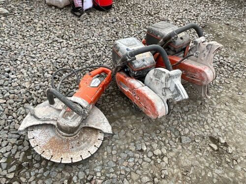 2No. HUSQVARNA K760 PETROL CONCRETE SAWS & 110v HUSQVARNA K4000 SAW