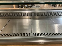 APPROX. 7M COUNTER RUN WITH DROP-IN REFRIGERATED DISPLAY, TWO POT BAIN MARIE & 3 TIER COUNTERTOP FOOD DISPLAY - 15