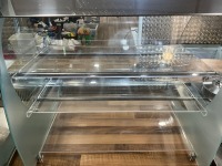 APPROX. 7M COUNTER RUN WITH DROP-IN REFRIGERATED DISPLAY, TWO POT BAIN MARIE & 3 TIER COUNTERTOP FOOD DISPLAY - 18