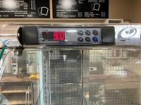 APPROX. 7M COUNTER RUN WITH DROP-IN REFRIGERATED DISPLAY, TWO POT BAIN MARIE & 3 TIER COUNTERTOP FOOD DISPLAY - 27