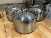 APPROX. 3No. 28 INOX 18/10 SAUCEPANS & LIDS - 2