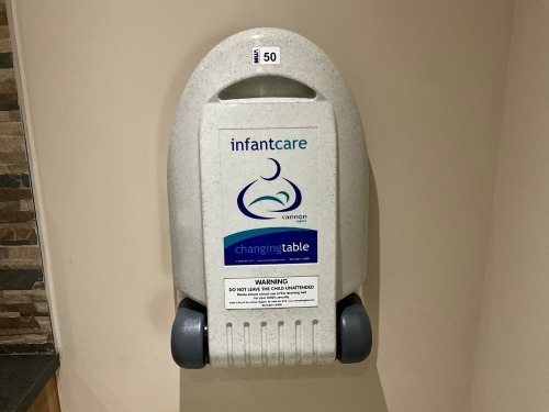 CANNON HYGIENE INFANTCARE WALL MOUNTED CHANGING TABLE 