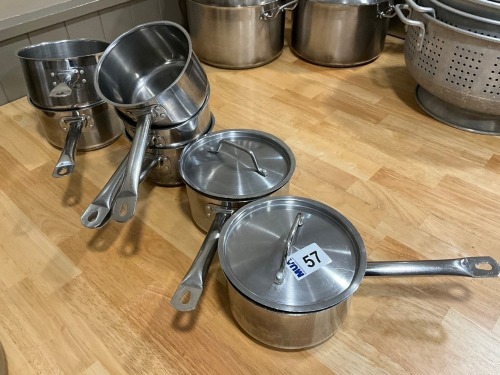 APPROX. 7No.ASSORTED SAUCEPANS & 2No. LIDS