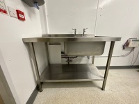 1200mm STAINLESS STEEL SINGLE DRAINER WITH UPSTAND - 2