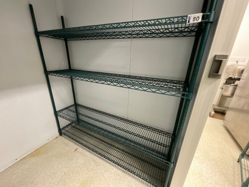 1No. TIERED STEEL WIRE SHELVING UNIT