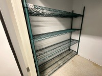 1No. TIERED STEEL WIRE SHELVING UNIT