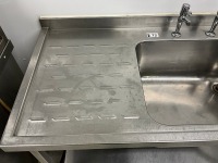 1200mm STAINLESS STEEL SINGLE DRAINER WITH UPSTAND - 4