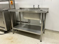 1200mm STAINLESS STEEL SINGLE DRAINER WITH UPSTAND - 5