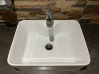 THREE DOOR VANITY UNIT WITH SQAURE COUNTERTOP BASIN & MIXER TAP - 4