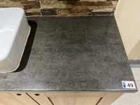 THREE DOOR VANITY UNIT WITH SQAURE COUNTERTOP BASIN & MIXER TAP - 5