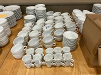 LARGE QUANTITY OF GALGORM BIELA COFFEE CUPS, ESPRESSO CUPS & SAUCERS
