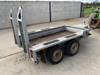 APPROX. 8ft x 4ft 2700KGS TWIN AXLE PLANT TRAILER - 8