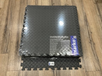 QUANTITY OF UNUSED KD & JAY EVA INTERLOCKING FOAM FLOORMAT BLACK