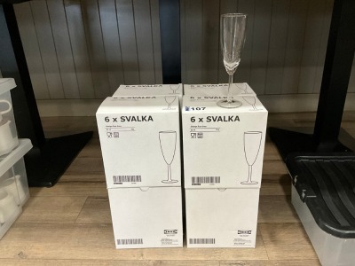 APPROX. 47No. IKEA SVALKA CHAMPAGNE GLASSES 21cl