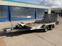 IFOR WILLIAMS APPROX. 12FT 7" X 6FT 3" TWIN AXLE 3500KG PLANT TRAILER  - 3