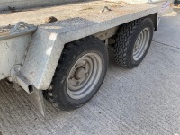 IFOR WILLIAMS APPROX. 12FT 7" X 6FT 3" TWIN AXLE 3500KG PLANT TRAILER  - 9