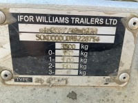 IFOR WILLIAMS APPROX. 12FT 7" X 6FT 3" TWIN AXLE 3500KG PLANT TRAILER  - 12
