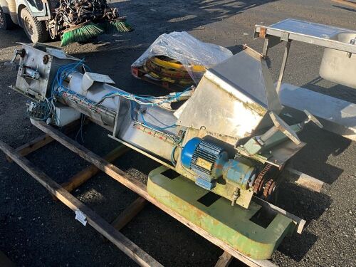 3 PHASE STAINLESS STEEL TWIN FEED SCREW CONVEYOR 