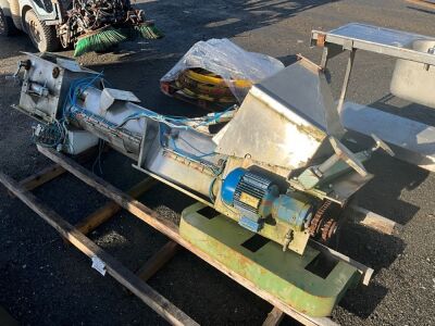 3 PHASE STAINLESS STEEL TWIN FEED SCREW CONVEYOR 