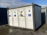 APPROX. 12ft x 10ft STEEL CLAD 4 CUBICLE SHOWER BLOCK - 3