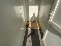 APPROX. 12ft x 10ft STEEL CLAD 4 CUBICLE SHOWER BLOCK - 16