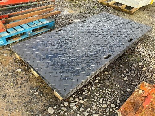 4No. UNUSED 15mm 8ft x 4ft GROUND PROTECTION MAT