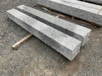 2No. UNUSED SILVER GRANITE GATE POSTS 2400mm x 240mm x 240mm - 4