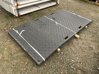 6No. UNUSED 10mm 8ft x 4ft GROUND PROTECTION MAT