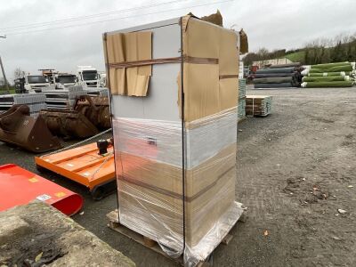 2No. UNUSED DOUBLE DOOR METAL LOCKERS