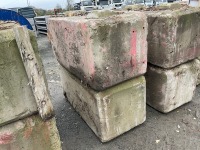 2No. CONCRETE LEGO BLOCKS