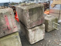 2No. CONCRETE LEGO BLOCKS