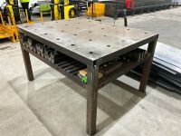 APPROX. 1800mm x 1400mm METAL WORK BENCH - 2