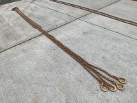 APPROX. 6m 10mm 4 LEGGED BROTHER, HOOKS & SHORTENERS