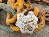 APPROX. 10m 13mm 4 LEGGED BROTHER, HOOKS & SHORTENERS - 5